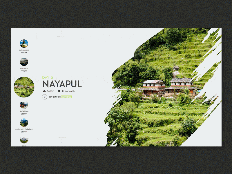 Website Design with Nepal Through Animations